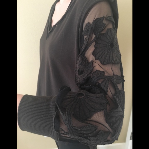 Free People olive colored and lace shirt - Picture 5 of 7